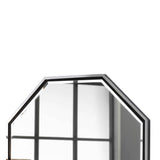 Benzara Metal Frame Octagon Shaped Wall Mirror with Mounting Hardware, Silver BM220086 Silver Metal BM220086