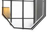 Benzara Metal Frame Octagon Shaped Wall Mirror with Mounting Hardware, Silver BM220086 Silver Metal BM220086