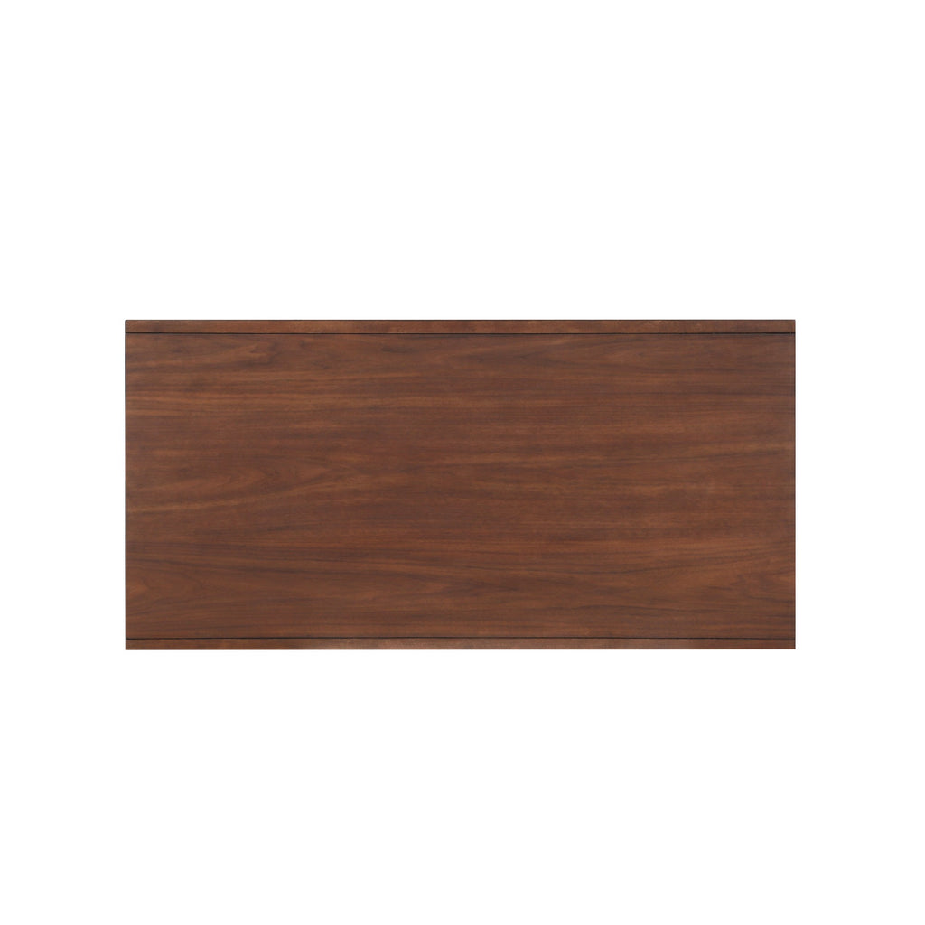 Benzara 2 Drawer Wooden Coffee Table with Splayed Legs, Walnut Brown BM220118 Brown Solid Wood, Veneer and Engineered Wood BM220118