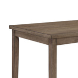 Benzara Rectangular Shape Wooden Dining Table with Tapered Legs, Rustic Brown BM220145 Brown Solid Wood, Veneer and Engineered Wood BM220145