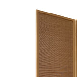 Benzara 3 Panel Bamboo Shade Roll Room Divider, Natural Brown BM220191 Brown Bamboo BM220191