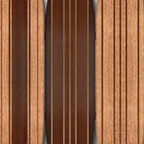 Benzara 3 Panel Wooden Screen with Surfboard Shape Design, Brown BM220200 Brown Solid Wood BM220200