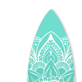 Benzara Wooden Surfboard Wall Art with Medallion Print, Blue and White BM220212 Blue and White Solid Wood BM220212