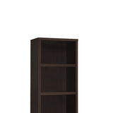 Benzara 3 Shelf Wooden Media Tower with 2 Drawers, Dark Brown BM220300 Brown MDF, Laminate and Particle Board BM220300