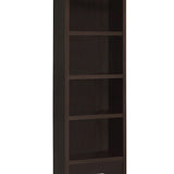 Benzara 3 Shelf Wooden Media Tower with 2 Drawers, Dark Brown BM220300 Brown MDF, Laminate and Particle Board BM220300