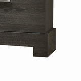 Benzara 2 Drawer Wooden Nightstand with Bar Pulls and Panel Support, Gray BM220326 Gray Solid wood, Veneer BM220326