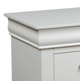 Benzara 2 Drawer Wooden Nightstand with Metal Hanging Pulls and Bracket Feet, White BM220333 White Solid wood, Veneer BM220333