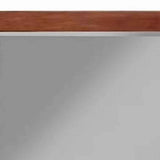 Benzara Wooden Frame Dresser Mirror with Natural Grain Details, Cherry Brown BM220523 Brown Solid Wood, Mirror, and Veneer BM220523