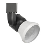 Benzara 10W Integrated LED Metal Track Fixture with Cone Head, Black and White BM220601 Black, White Metal BM220601