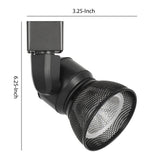 Benzara 10W Integrated LED Metal Track Fixture with Mesh Head, Black BM220602 Black Metal BM220602