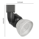 Benzara 10W Integrated LED Metal Track Fixture with Mesh Head, Black and White BM220606 Black, White Metal BM220606