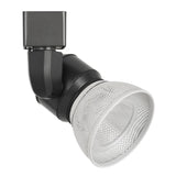 Benzara 10W Integrated LED Metal Track Fixture with Mesh Head, Black and White BM220606 Black, White Metal BM220606