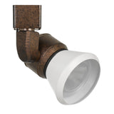 Benzara 10W Integrated LED Metal Track Fixture with Cone Head, Bronze and White BM220617 Bronze, White Metal BM220617