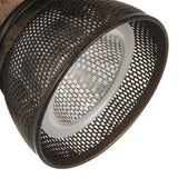 Benzara 10W Integrated LED Metal Track Fixture with Mesh Head, Bronze BM220621 Bronze Metal BM220621