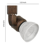 Benzara 10W Integrated LED Metal Track Fixture with Mesh Head, Bronze and White BM220622 Bronze, White Metal BM220622