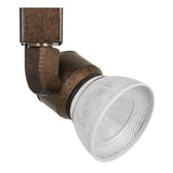 Benzara 10W Integrated LED Metal Track Fixture with Mesh Head, Bronze and White BM220622 Bronze, White Metal BM220622