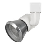 Benzara 10W Integrated LED Metal Track Fixture with Cone Head, White and Silver BM220630 White, Silver Metal BM220630