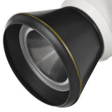 Benzara 10W Integrated Cone Head LED Metal Track Fixture, White and Black BM220631 White, Black Metal BM220631