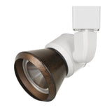 Benzara 10W Integrated LED Metal Track Fixture with Cone Head, White and Bronze BM220632 White, Bronze Metal BM220632