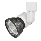 Benzara 10W Integrated LED Metal Track Fixture with Mesh Head, White and Black BM220634 White, Black Metal BM220634