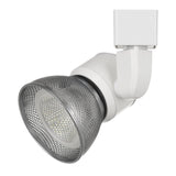 Benzara 10W Integrated LED Metal Track Fixture with Mesh Head, White and Silver BM220635 White, Silver Metal BM220635