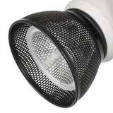 Benzara 10W Integrated LED Metal Track Fixture with Mesh Head, White and Dark Black BM220636 White, Black Metal BM220636