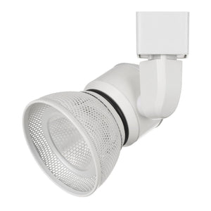 Benzara 10W Integrated LED Metal Track Fixture with Mesh Head, White BM220638 White Metal BM220638