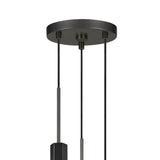 Benzara Hexagonal Metal Frame 3 LED Light Pendant with Glass Diffuser, Black BM220654 Black Metal and LED BM220654