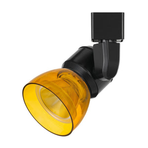 Benzara Metal and Clear Polycarbonate LED Track Fixture, Yellow and Black BM220669 Yellow and Black Metal and Polycarbonate BM220669