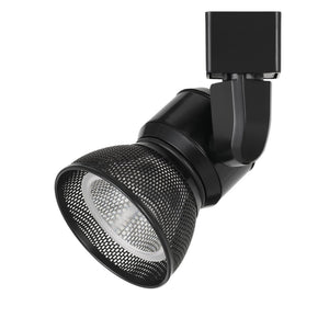 Benzara Metal Frame LED Track Fixture with Mesh Shade, Black BM220678 Black Metal BM220678