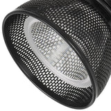 Benzara Metal Frame LED Track Fixture with Mesh Shade, Black BM220678 Black Metal BM220678