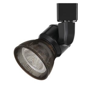 Benzara Metal Frame LED Track Fixture with Mesh Shade, Black and Bronze BM220681 Black and Bronze Metal BM220681