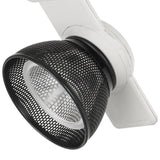 Benzara 12W Integrated LED Metal Track Fixture with Mesh Head, White and Black BM220692 Black, White Metal BM220692