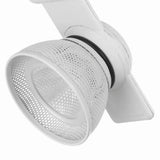 Benzara 12W Integrated LED Metal Track Fixture with Mesh Head, White BM220696 White Metal BM220696