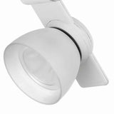 Benzara 12W Integrated LED Metal Track Fixture with Oval Design Head,White BM220698 White Metal BM220698