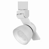 Benzara 12W Integrated LED Metal Track Fixture with Oval Design Head,White BM220698 White Metal BM220698