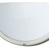 Benzara Half Moon Shaped Metal Wall Lamp with Acrylic Plate, Set of 4, White BM220704 White Metal, Acrylic BM220704