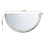 Benzara Half Moon Shaped Metal Wall Lamp with Acrylic Plate, Set of 4, White BM220704 White Metal, Acrylic BM220704