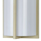 Benzara Cylindrical Shaped Metal PLC Wall Lamp with 3D Design Trim,Set of 4, White BM220706 White Metal, Acrylic BM220706