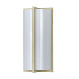 Benzara Cylindrical Shaped Metal PLC Wall Lamp with 3D Design Trim,Set of 4, White BM220706 White Metal, Acrylic BM220706