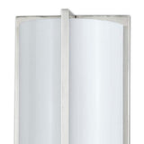 Benzara Cylindrical Shape PLC Wall Lamp with 3D Design, Set of 4, Silver and White BM220707 White, Silver Metal, Acrylic BM220707