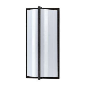 Benzara Cylindrical Shaped PLC Wall Lamp with 3D Design, Set of 4, Black and White BM220708 White, Black Metal, Acrylic BM220708