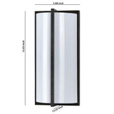 Benzara Cylindrical Shaped PLC Wall Lamp with 3D Design, Set of 4, Black and White BM220708 White, Black Metal, Acrylic BM220708