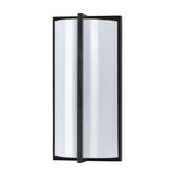 Benzara Cylindrical Shaped PLC Wall Lamp with 3D Design, Set of 4, Black and White BM220708 White, Black Metal, Acrylic BM220708