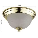 Benzara Metal Ceiling Lamp with Dome Shaped Shade and Finial Top, Clear and Gold BM220710 Clear, Gold Metal, Glass BM220710