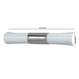 Benzara Elongated Curved Design Vanity Light with Silver Accent, Set of 4,White BM220715 White Metal, Acrylic BM220715