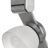 Benzara 12W Integrated LED Track Fixture with Polycarbonate Head, Silver and White BM220776 Silver, White Metal, Polycarbonate BM220776