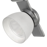 Benzara 12W Integrated LED Track Fixture with Polycarbonate Head, Silver and White BM220776 Silver, White Metal, Polycarbonate BM220776