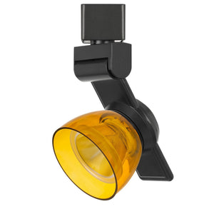 Benzara 12W Integrated LED Track Fixture with Polycarbonate Head, Black and Yellow BM220777 Black, Yellow Metal, Polycarbonate BM220777