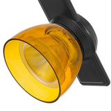 Benzara 12W Integrated LED Track Fixture with Polycarbonate Head, Black and Yellow BM220777 Black, Yellow Metal, Polycarbonate BM220777